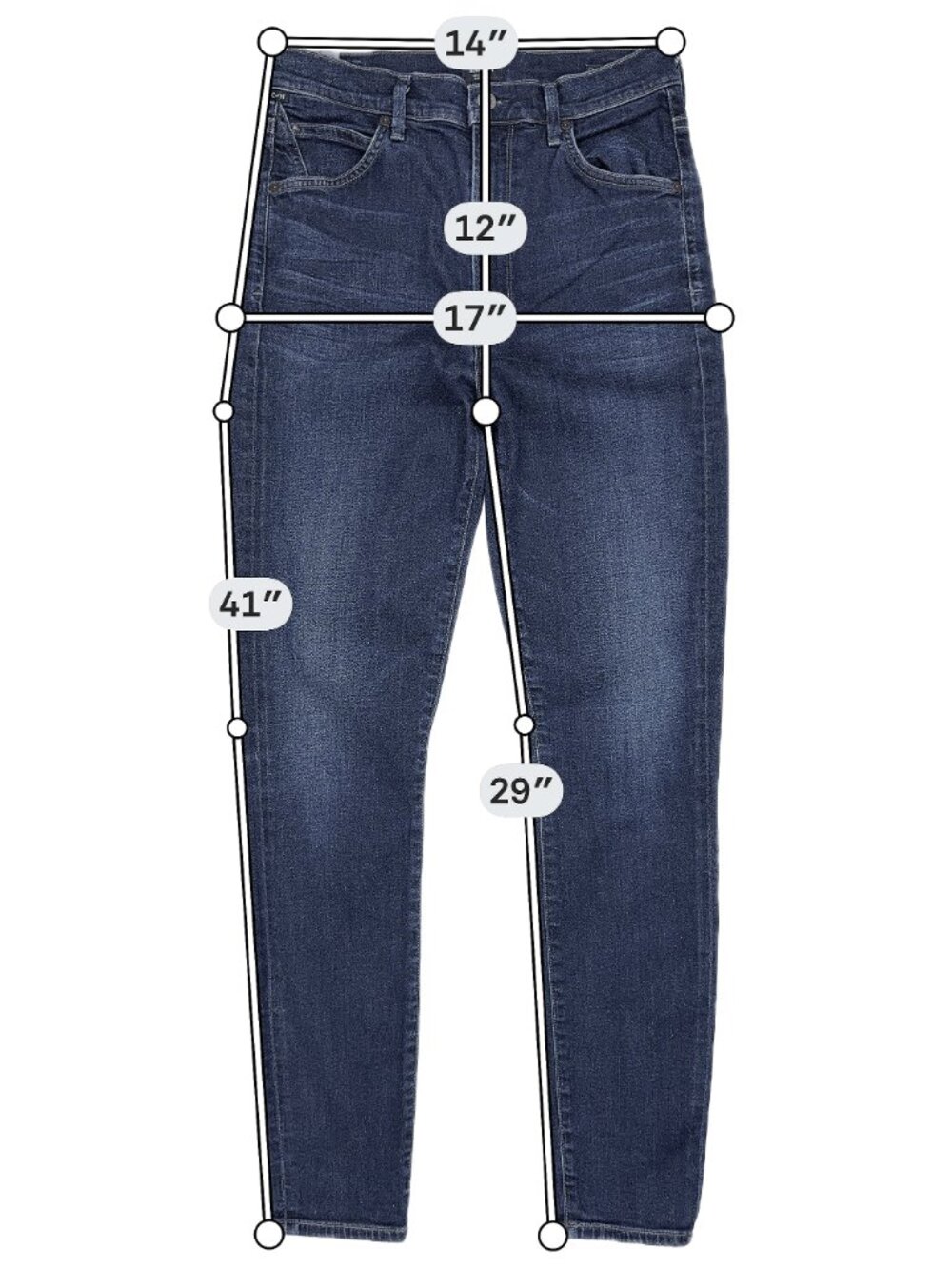 Citizens of Humanity Chrissy Uber High Rise Skinny Jeans 29 Orbit 1611D-989 - Picture 3 of 15